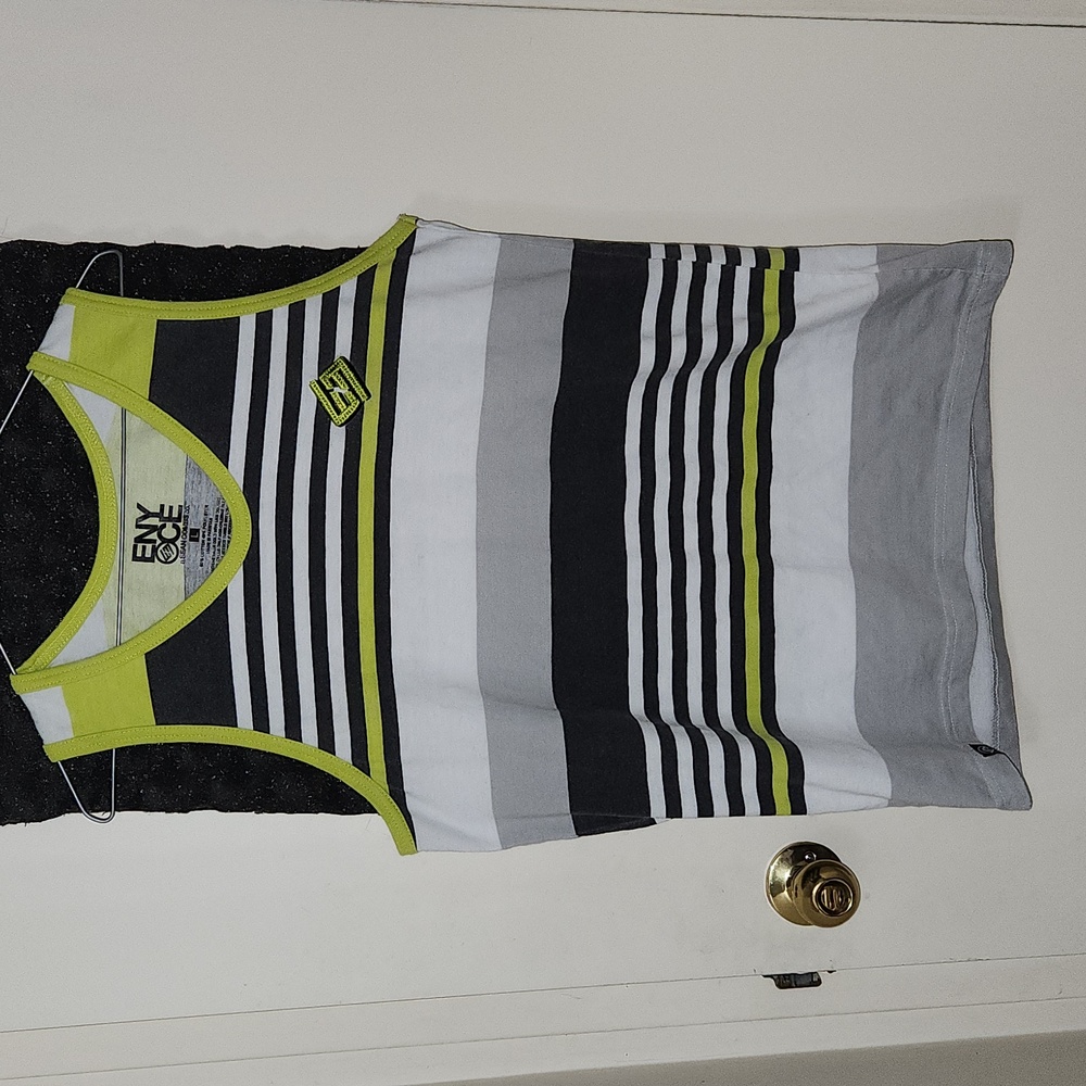 Enyce Stripe Patern Muscle Shirt Y2K Vintage
